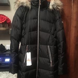 2018 Calvin Klein Puffer Jacket with Faux fur hood